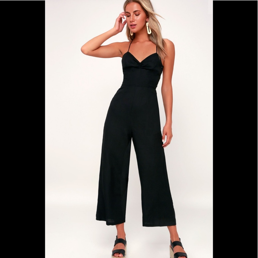 ASTR the Label Leighton Lace-Up Jumpsuit.